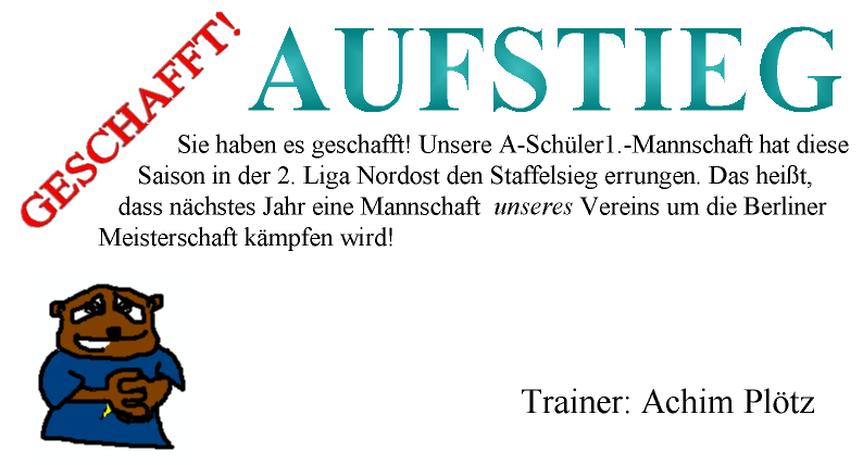 Geschafft! Wir sind aufgestiegen!