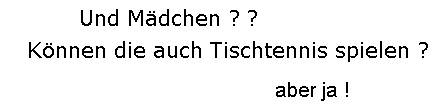 Und Mädchen? Können die auch Tischtennis spielen? Aber ja!